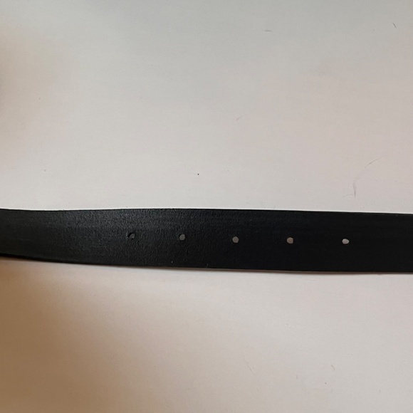 H&M Black Genuine Leather Belt with Metal Silver Tone Buckle - M NWT main image 8